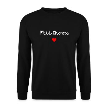 P’tit choux - Sweat-shirt Unisexe - noir - Devant - Alina (178cm) & Michal (187cm)
