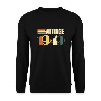 Vintage 1949 - 1949 Birthday Gift - Unisex Sweatshirt - black - Front - Alina (178cm) & Michal (187cm)
