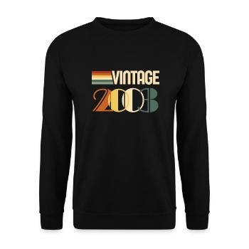 Vintage 2003 - 2003 Anniversary Gift - Unisex Sweatshirt - black - Front - Alina (178cm) & Michal (187cm)