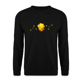 yellow roses - Unisex Sweatshirt - black - Front - Alina (178cm) & Michal (187cm)