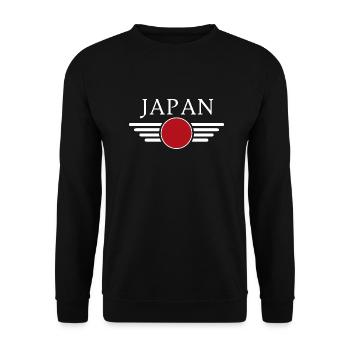 Japanese Style Design T-Shirt - Unisex Sweatshirt - black - Front - Alina (178cm) & Michal (187cm)