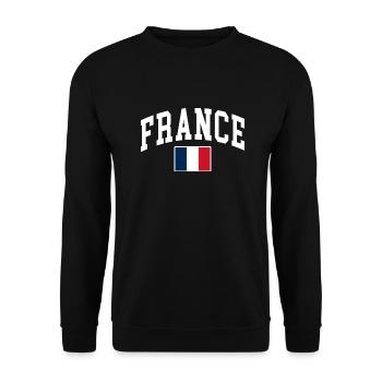 Frankreich - Unisex Pullover - Schwarz - Vorne - Alina (178cm) & Michal (187cm)