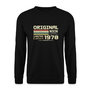 Rétro 1978 Cadeau Anniversaire Né en 1978 Original - Sweat-shirt Unisexe - noir - Devant - Alina (178cm) & Michal (187cm)