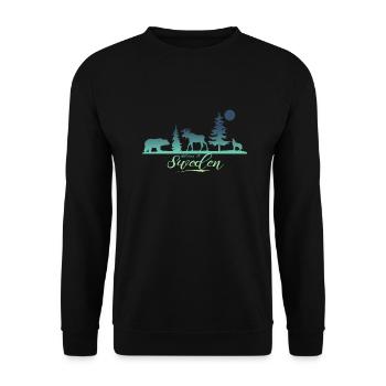 Suède Suède Viking Nordique Scandinavie Solstice d’été - Sweat-shirt Unisexe - noir - Devant - Alina (178cm) & Michal (187cm)