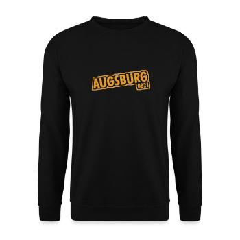 Augsburg 0821 Vorwahl - Unisex Pullover - Schwarz - Vorne - Alina (178cm) & Michal (187cm)