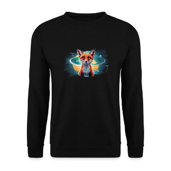 Fuchs - Illustration - Unisex Pullover - Schwarz - Vorne - Alina (178cm) & Michal (187cm)