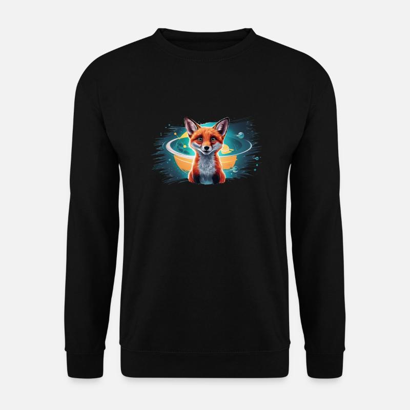 Fuchs - Illustration - Unisex Pullover - Schwarz