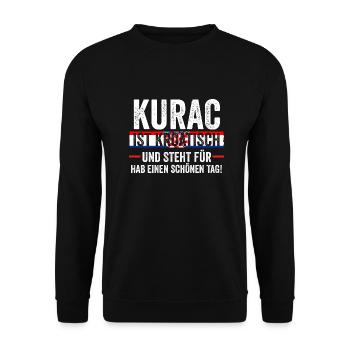 Croat Croatian Croatia - Unisex Sweatshirt - black - Front - Alina (178cm) & Michal (187cm)