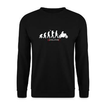 Revolution - Evolution Man Fun Twist 25 - Unisex Sweatshirt - black - Front - Alina (178cm) & Michal (187cm)