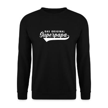 Father Dad - Unisex Sweatshirt - black - Front - Alina (178cm) & Michal (187cm)