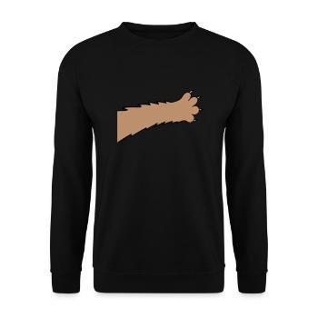 Cats, claws, paws, paws, sharp claws, scratching - Unisex Sweatshirt - black - Front - Alina (178cm) & Michal (187cm)