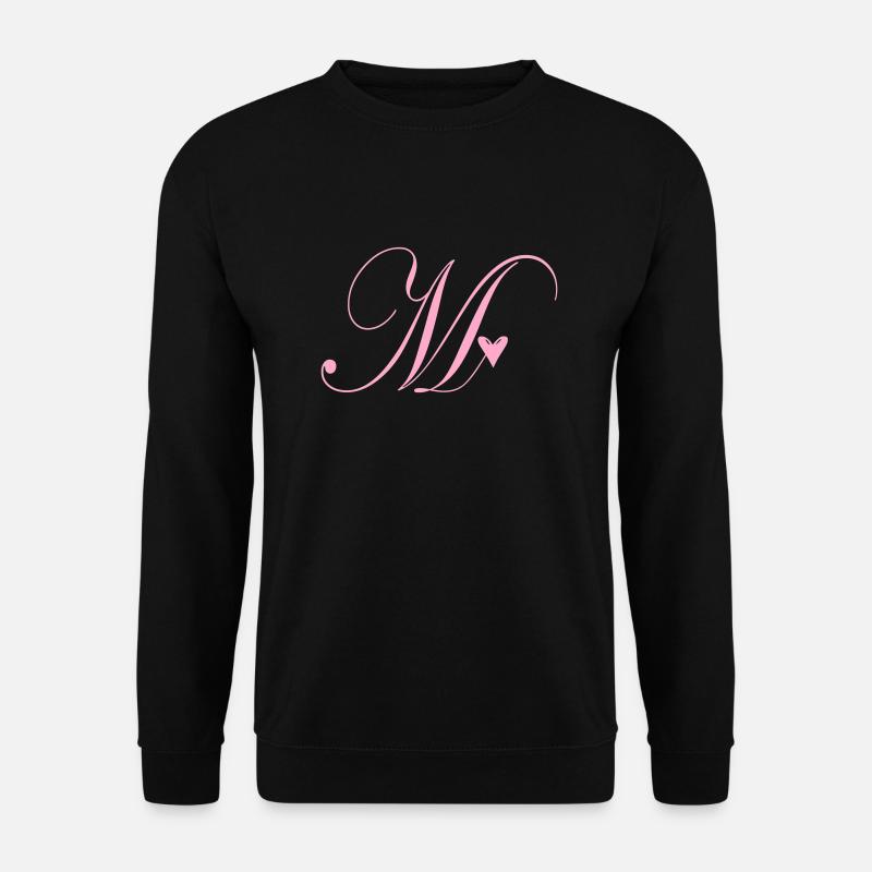 Monogram M Heart Vine - Unisex Sweatshirt - black