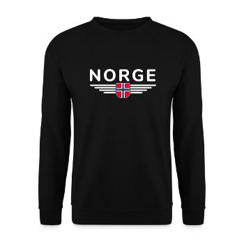 J’aime la tenue T-shirt design Norvège - Sweat-shirt Unisexe - noir - Devant - Alina (178cm) & Michal (187cm)