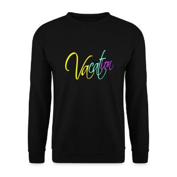 Vacation Saying Text Island Beach Lettering Logo - Unisex Sweatshirt - black - Front - Alina (178cm) & Michal (187cm)