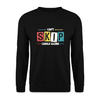 Ne peut pas sauter la contemplation de la bougie Art rétro coloré - Sweat-shirt Unisexe - noir - Devant - Alina (178cm) & Michal (187cm)