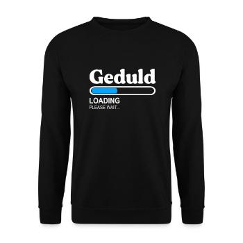 Patience Loading Office Humor Work - Unisex Sweatshirt - black - Front - Alina (178cm) & Michal (187cm)