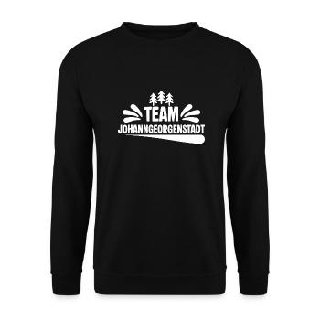 Team Johanngeorgenstadt - Unisex Pullover - Schwarz - Vorne - Alina (178cm) & Michal (187cm)