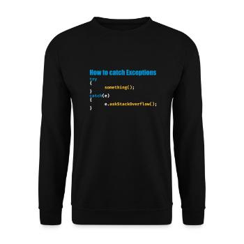 Programmer, Software, Computer Science, Developer - Unisex Sweatshirt - black - Front - Alina (178cm) & Michal (187cm)