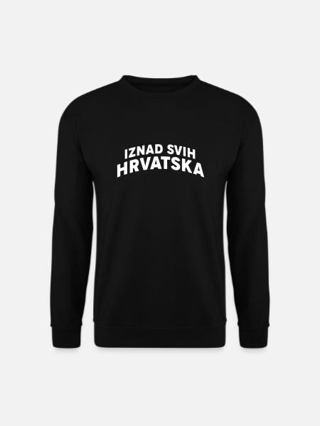 Croatia Kroatien Hrvatska Fussball Fan - Unisex Pullover - Schwarz