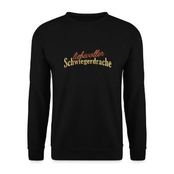 Schwiegerdrache - Unisex Pullover - Schwarz - Vorne - Alina (178cm) & Michal (187cm)