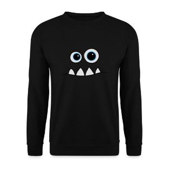 Monster Face - Unisex Pullover - Schwarz - Vorne - Alina (178cm) & Michal (187cm)