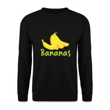Bananas - Unisex Sweatshirt - black - Front - Alina (178cm) & Michal (187cm)