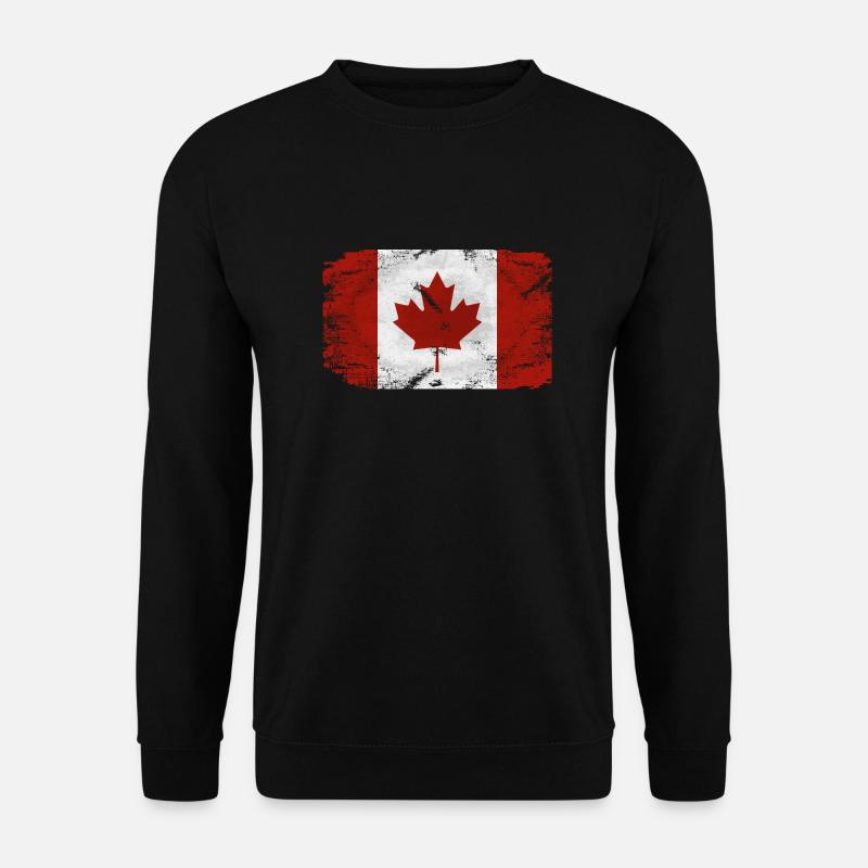 Canada Flag - Vintage Look - Unisex Pullover - Schwarz