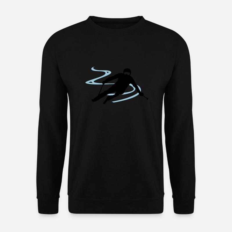 Sport - Skifahrer - Unisex Pullover - Schwarz