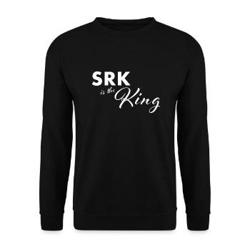 SRK is the King knows - Unisex Sweatshirt - black - Front - Alina (178cm) & Michal (187cm)