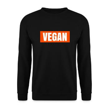 Vegan - Unisex Sweatshirt - black - Front - Alina (178cm) & Michal (187cm)