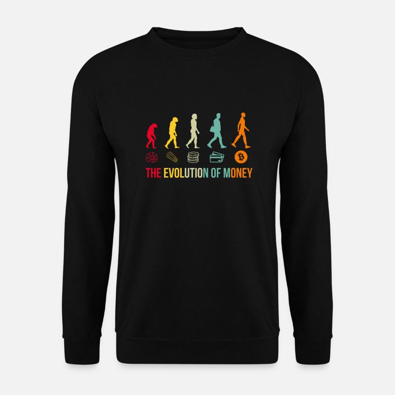 Money Evolution Bitcoin Crypto - Unisex Pullover - Schwarz