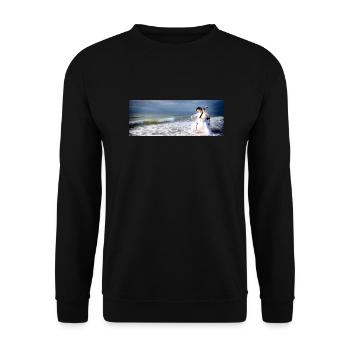 Water music - Unisex Sweatshirt - black - Front - Alina (178cm) & Michal (187cm)