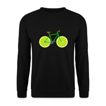 Bicycle fruit fruit lime - Unisex Sweatshirt - black - Front - Alina (178cm) & Michal (187cm)