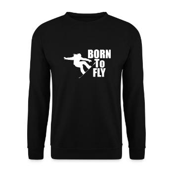 Snowboard Snowboarder - Unisex Sweatshirt - black - Front - Alina (178cm) & Michal (187cm)