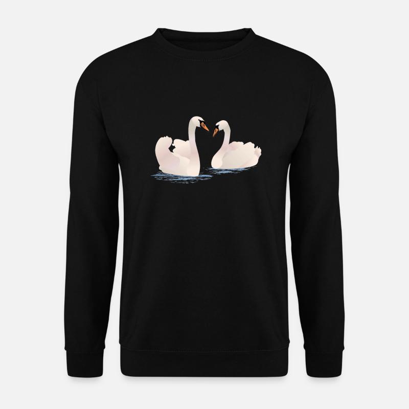 Schwäne - Unisex Pullover - Schwarz