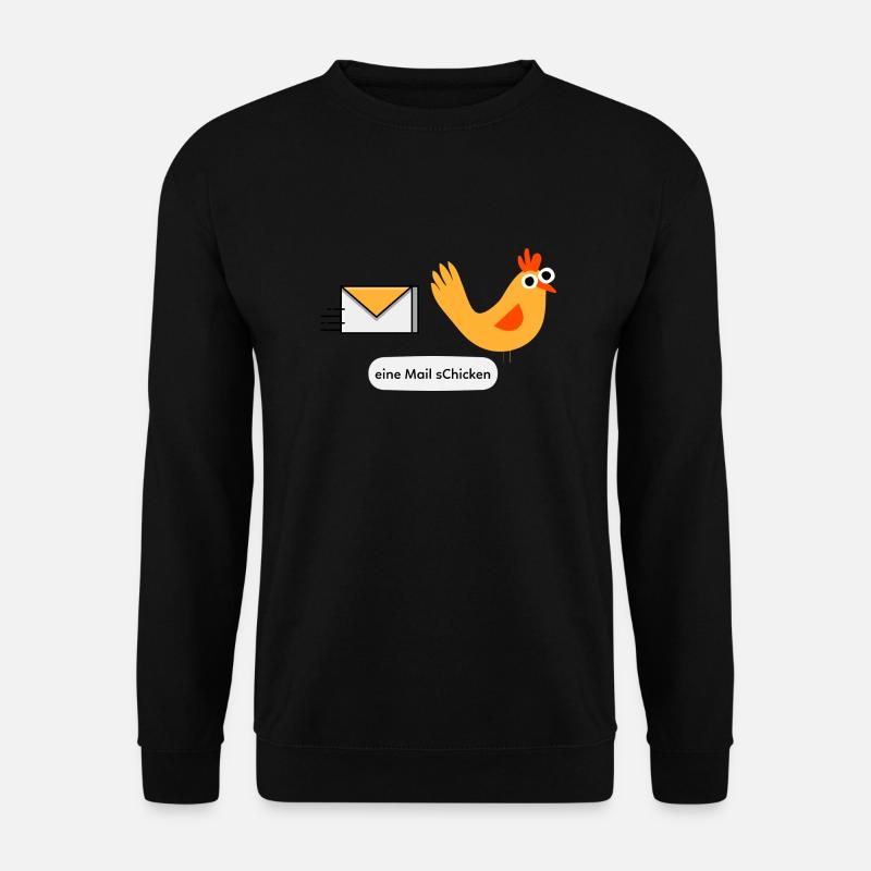 Mail Chicken Email Huhn Hahn Küken Henne Post - Unisex Pullover - Schwarz