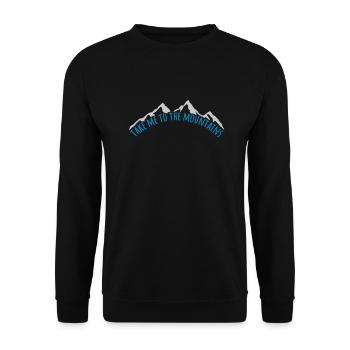 Citation à la montagne - Sweat-shirt Unisexe - noir - Devant - Alina (178cm) & Michal (187cm)