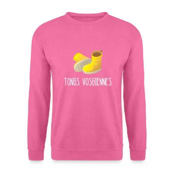 tongs vosgiennes - Sweat-shirt Unisexe - rose - Devant