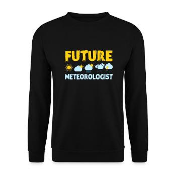 Météorologiste du futur Météorologie météorologique - Sweat-shirt Unisexe - noir - Devant - Alina (178cm) & Michal (187cm)