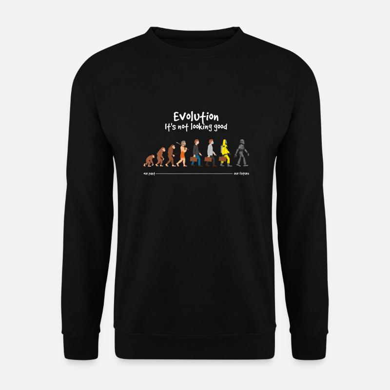 Evolution sieht es nicht gut aus - Unisex Pullover - Schwarz