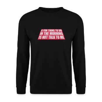 ne me parle pas - Sweat-shirt Unisexe - noir - Devant - Alina (178cm) & Michal (187cm)