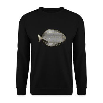 Fisch - Unisex Pullover - Schwarz - Vorne - Alina (178cm) & Michal (187cm)
