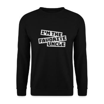 im the favorite uncle - Unisex Pullover - Schwarz - Vorne - Alina (178cm) & Michal (187cm)