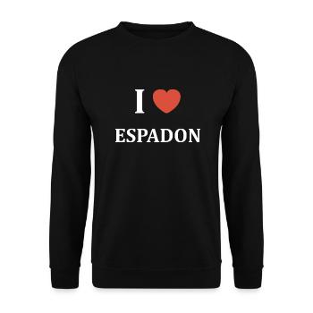 i love Espadon - Sweat-shirt Unisexe - noir - Devant - Alina (178cm) & Michal (187cm)