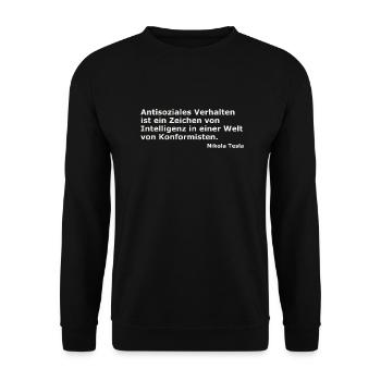 Intelligenz - Unisex Pullover - Schwarz - Vorne - Alina (178cm) & Michal (187cm)