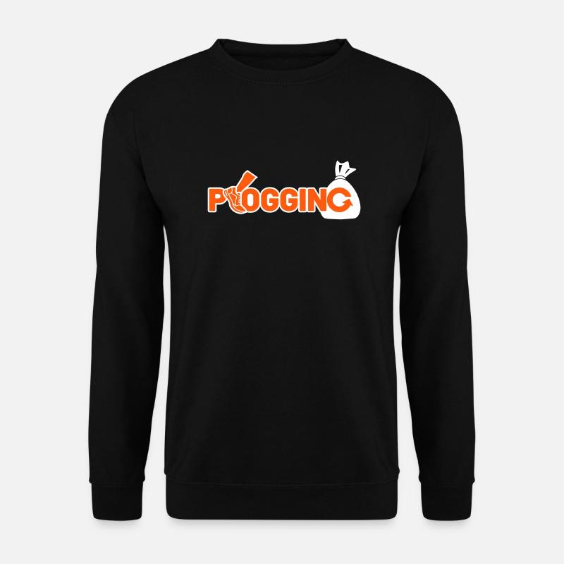 Plogging Logo - Unisex Pullover - Schwarz