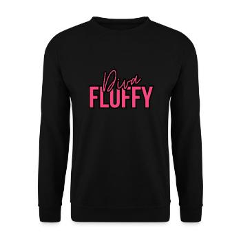 Diva moelleuse Citation drôle Citation de femmes drôles - Sweat-shirt Unisexe - noir - Devant - Alina (178cm) & Michal (187cm)
