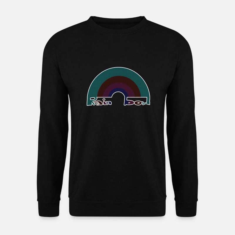 Dunkler Regenbogen Pastellfarben Goth Emo Punkrock - Unisex Pullover - Schwarz