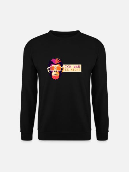 Ich war es nicht Affe - Unisex Pullover - Schwarz