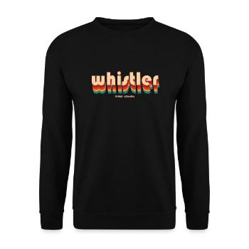 Retro Whistler British Columbia - Unisex Sweatshirt - black - Front - Alina (178cm) & Michal (187cm)